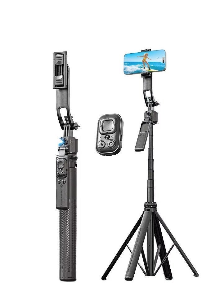 C16 AI Smart Gimbal Tripod 360° Auto Follow Up Face Tracking Gimbal All-in-One Bluetooth, Remote Control Selfie Stick